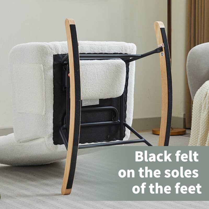 Modern Nursery Upholstered High Back Rocking Chair
