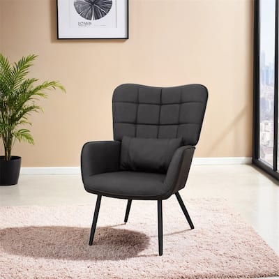 Leather Armchair,Modern Accent Chair High Back,Living Room Chairs