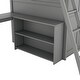 preview thumbnail 12 of 22, Solid Pine Loft Bed with Desk, Shelves, Wardrobe, and Guardrails
