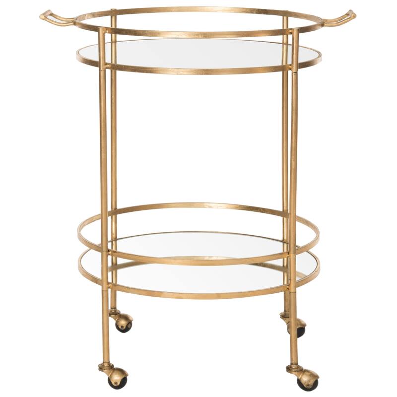 SAFAVIEH Margy Silver/ Mirror Top Bar Cart - 26Wx20Dx30H
