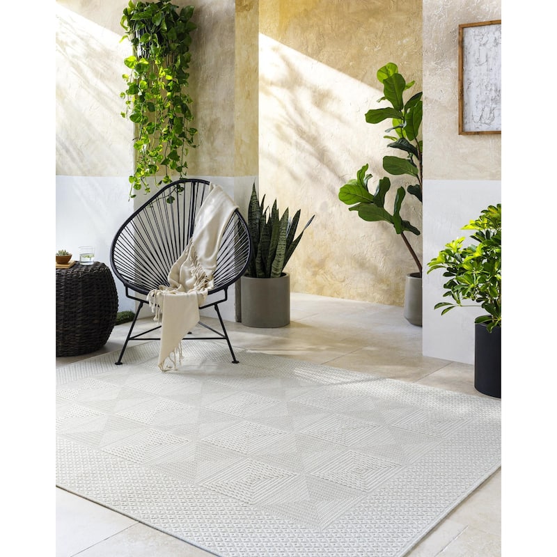 Livabliss Sandra Farmhouse Outdoor Area Rug