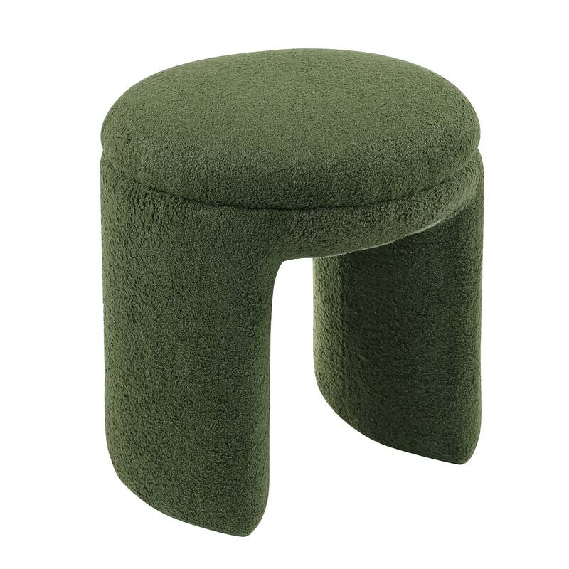 Furniture of America Emery Modern 18-inch U-Shaped Upholstered Ottoman