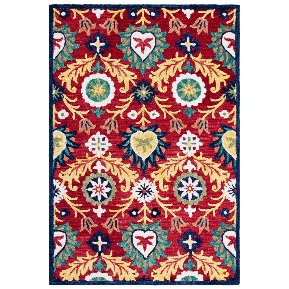 SAFAVIEH Handmade Blossom Malka Floral Wool Rug
