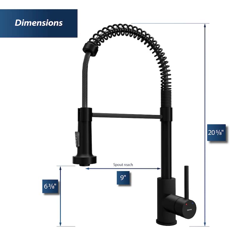 Karran Kadira Single-Handle Pull-Down Sprayer Kitchen Faucet