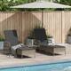 Option Grey and dark grey 2x Sun lounger+table
