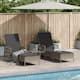 Option Grey and dark grey 2x Sun lounger+table