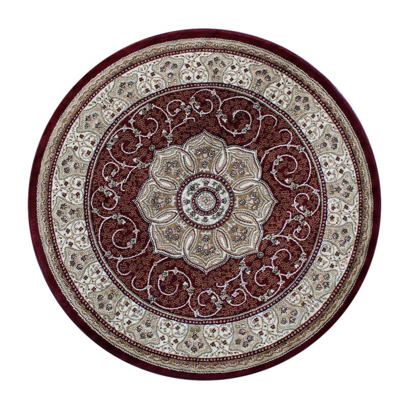 Medallion Motif Traditional Persian Style Olefin Area Rug