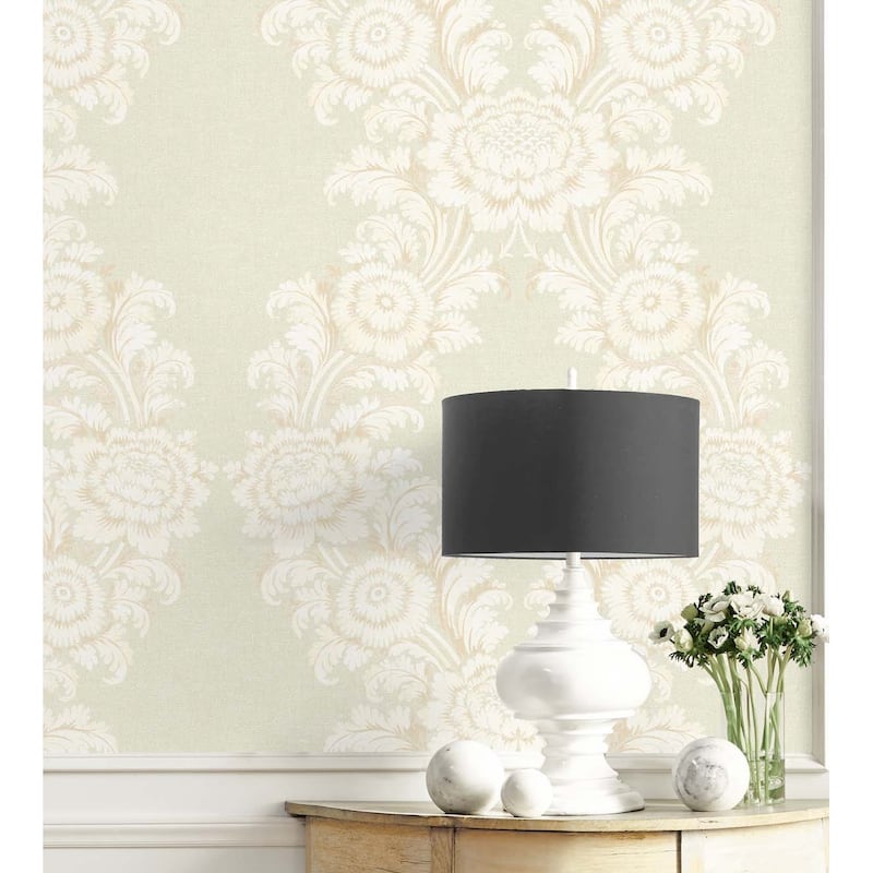 Seabrook Designs Chandra Ogee Unpasted Wallpaper - 27 in. W x 27 ft. L