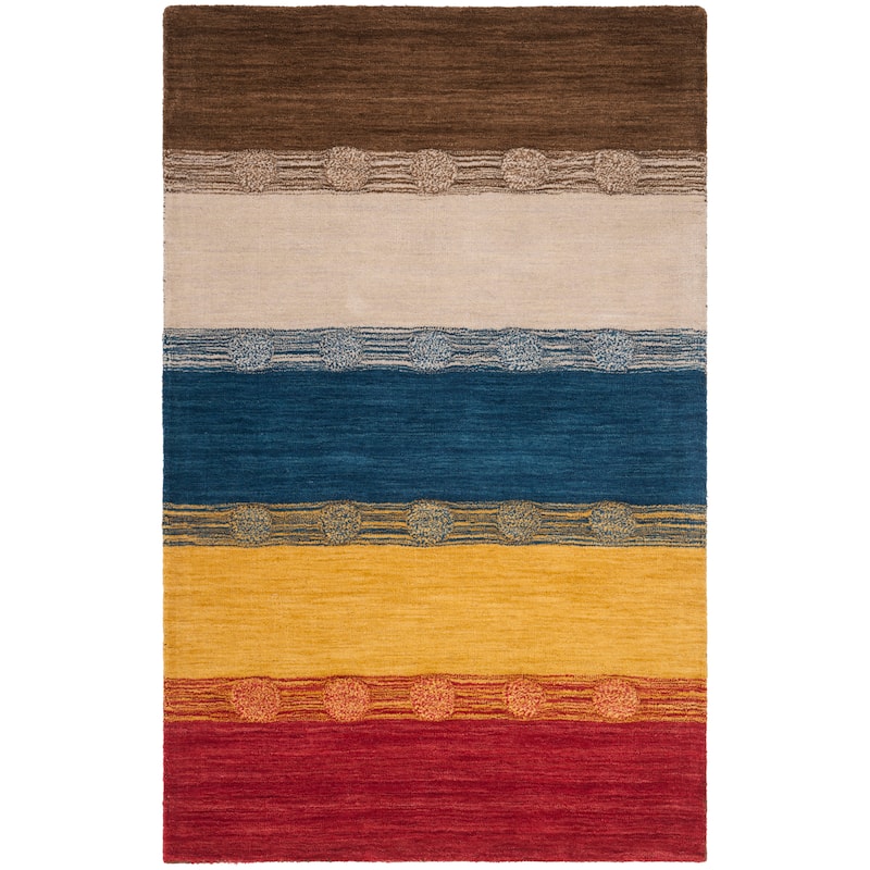 SAFAVIEH Handmade Himalaya Poppy Field Modern Wool Rug