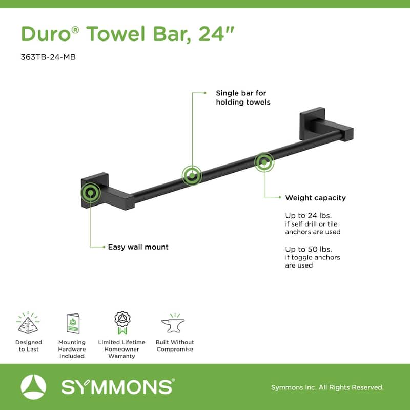 Symmons Duro 24" Towel Bar