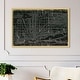 preview thumbnail 21 of 19, Oliver Gal 'Chicago Railroad' Maps and Flags Framed Wall Art Prints US Cities Maps - Black, Gray 45 x 30 - Gold