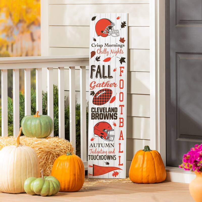 47" Double Sided Seasonal Porch Leaner, Cleveland Browns - 47" x 11.25"