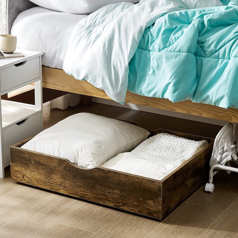 The Storage MAX - Underbed Wooden Organizer with Wheels