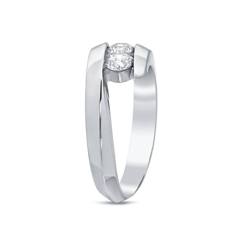 Auriya 14k Gold 3/4ctw 3-stone Bypass Diamond Engagement Ring