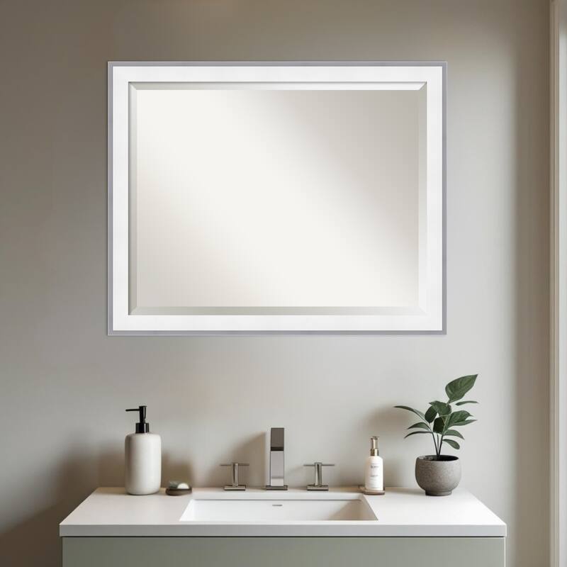 Maya Beveled Framed Bathroom Vanity Wall Mirror