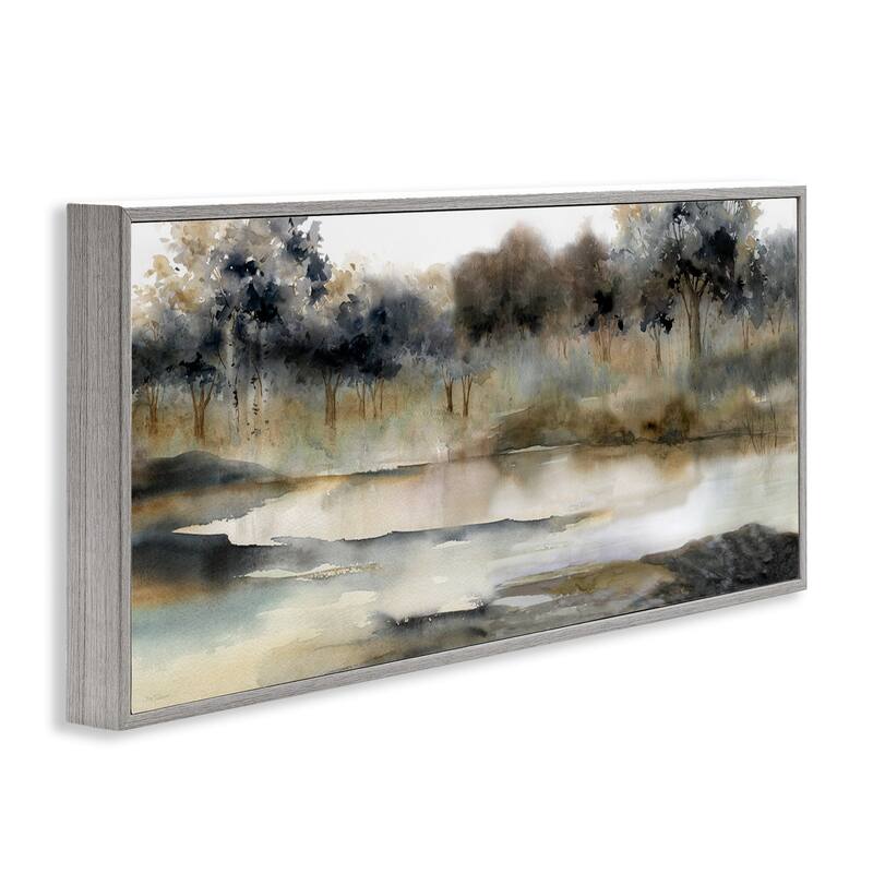 Stupell Trees By Lakeside Landscape Framed Giclee Art, Design by Carol Robinson