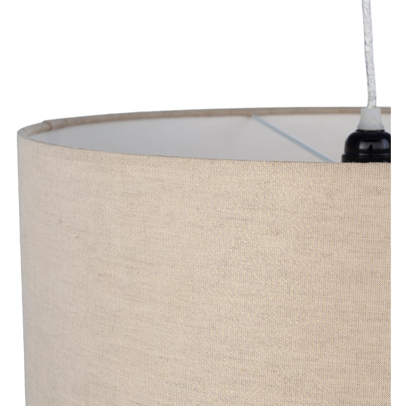 Artistic Weavers Charles Gray Cotton Drum Pendant Light - 14"H x 18"W x 18"D