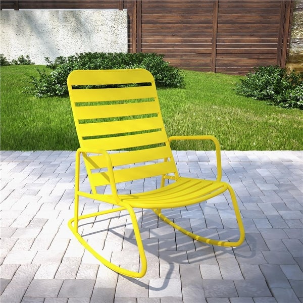 Novogratz Poolside Collection Roberta Outdoor Rocking Chair Overstock 26280272