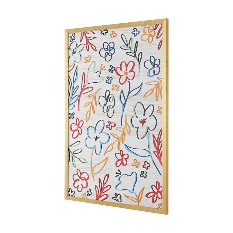 SAFAVIEH Hayrani Flower Parade 18 x 24-inch Framed Wall Art