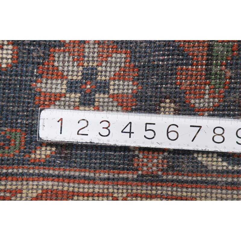 Orange Heriz Serapi Oriental Area Rug Hand-Knotted Wool Carpet - 9'0" x 11'10"