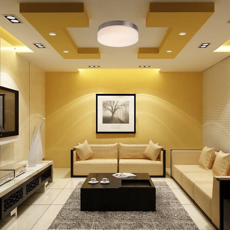 LED Flush Mount Ceiling light in Brushed Nickel