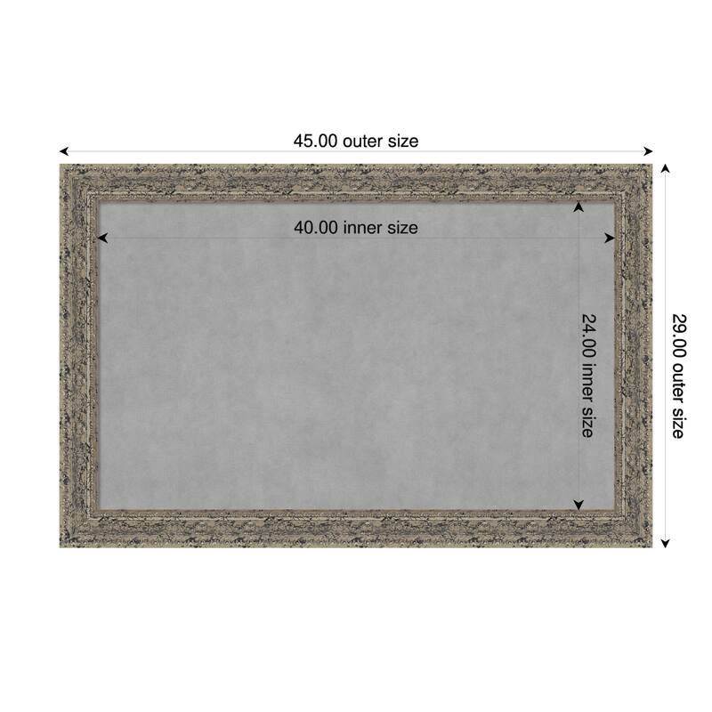 Amanti Art Attic Aged Black Framed - 45 x 29 in - Attic Aged Silver