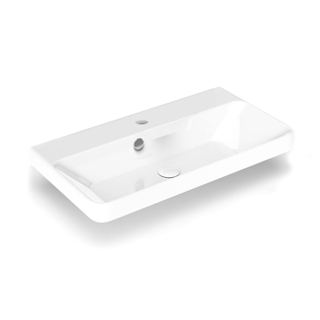 WS Bath Collections Luxury 70.01 Luxury 27-5/8" Rectangular Ceramic