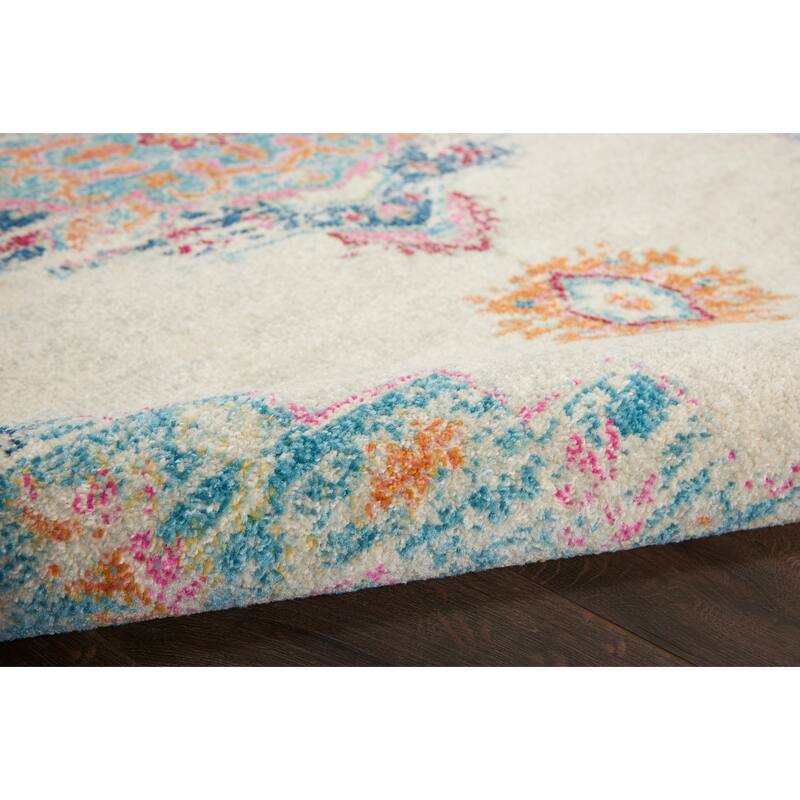 Nourison Cayuga Transitional Ivory/Multi Medallion Area Rug