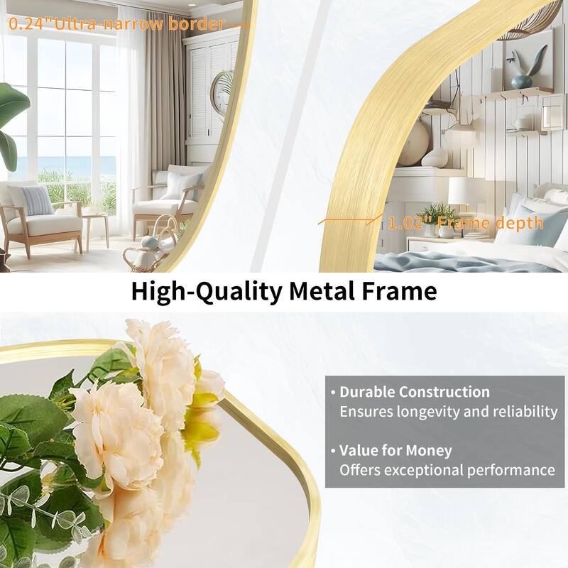 2 Pack Oval Mirror Vanity Decorative Wall Mirror