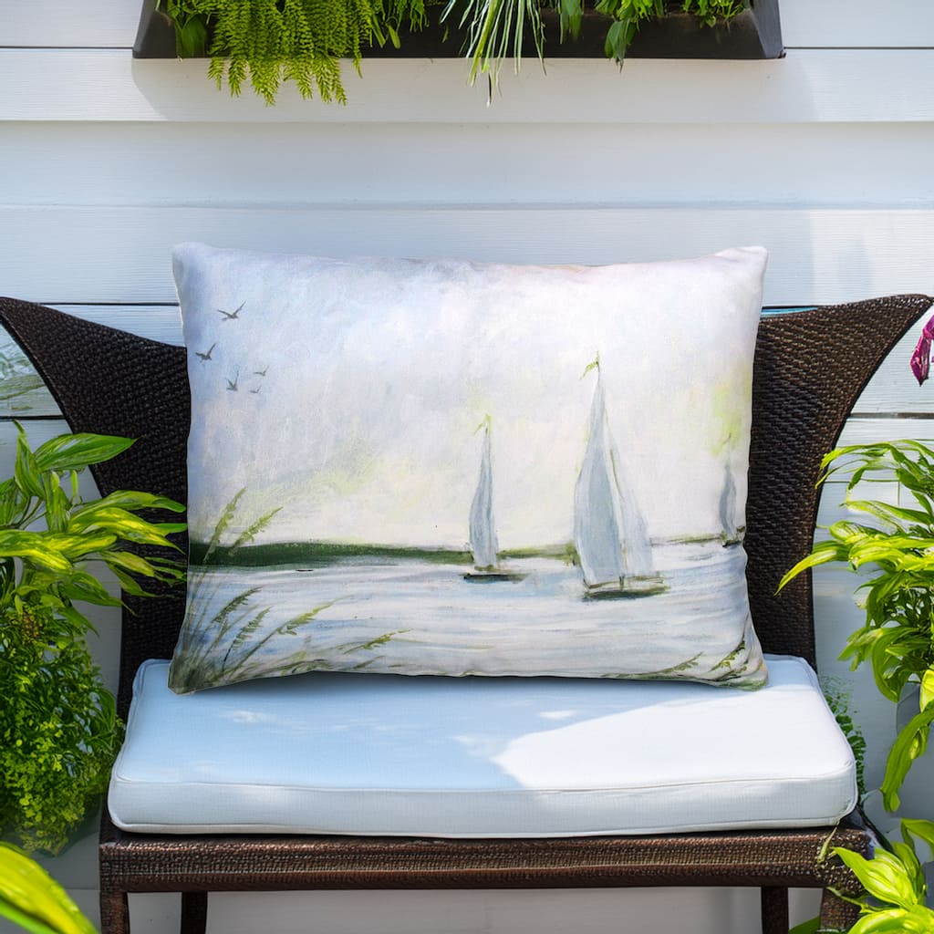 Magnolia Casual Outdoor Pillow Sailboats 19x24