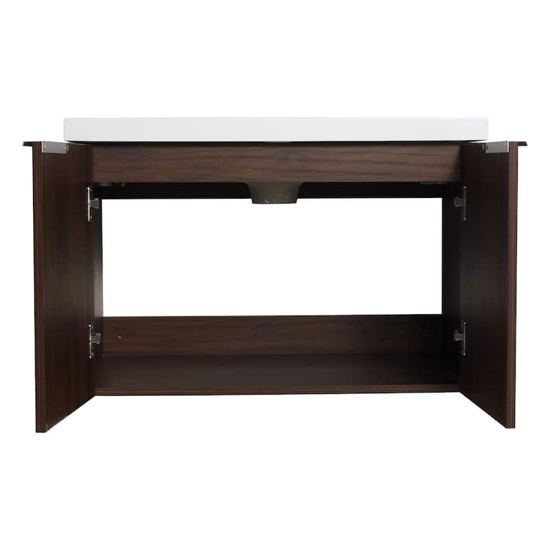 BNK 24"/30"/36" Single Sink Bathroom Vanity with Soft Close Door, Modern Floating Vanity