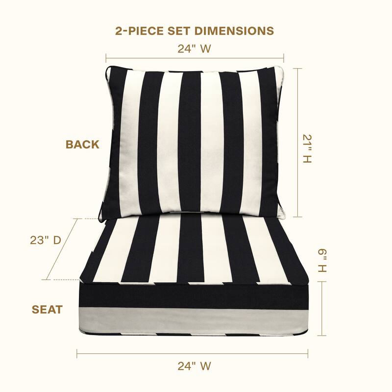Outdoor Deep Seating Lounge Chair Cushion