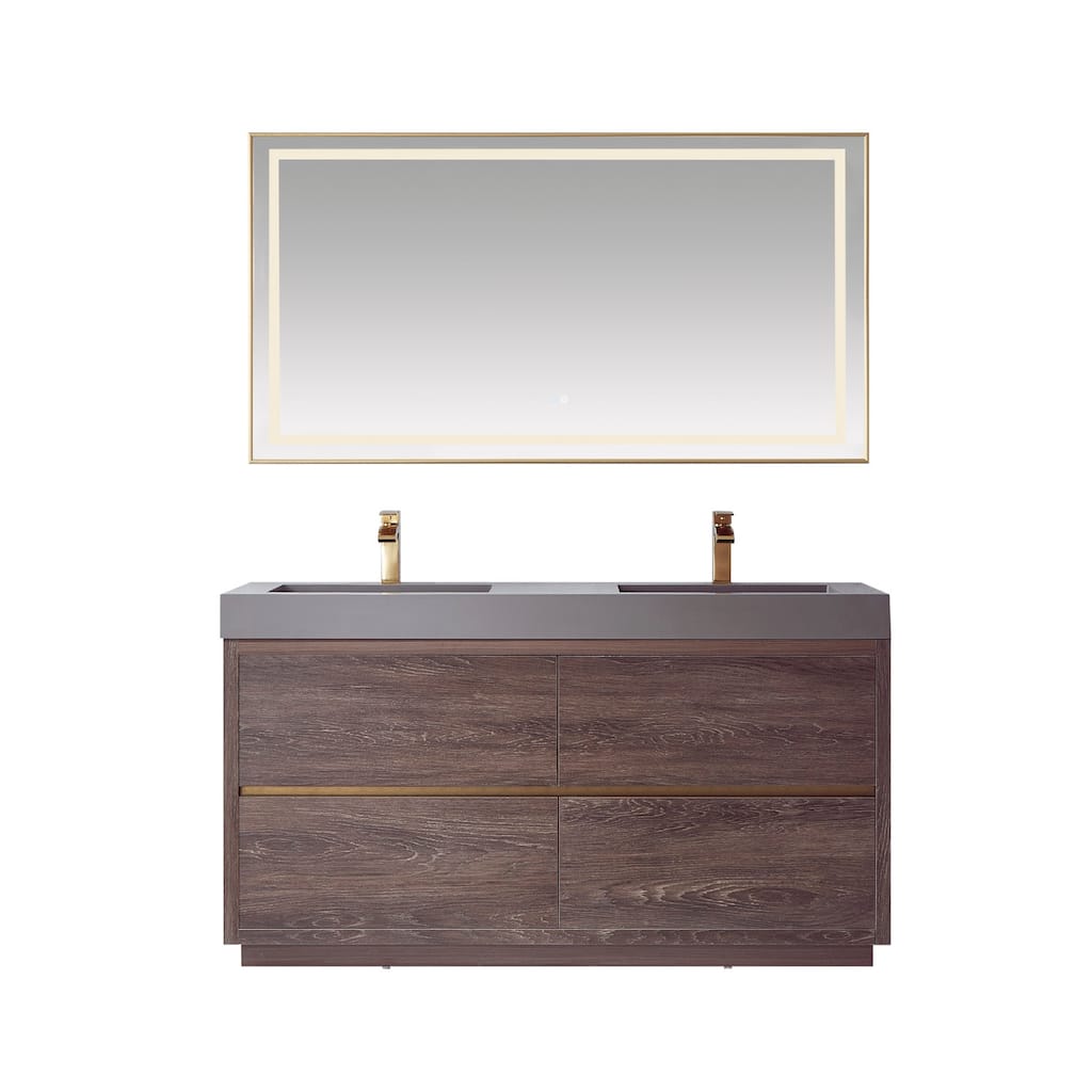 Miseno MV703060M Huesca 60" Free Standing Double Basin Vanity Set with