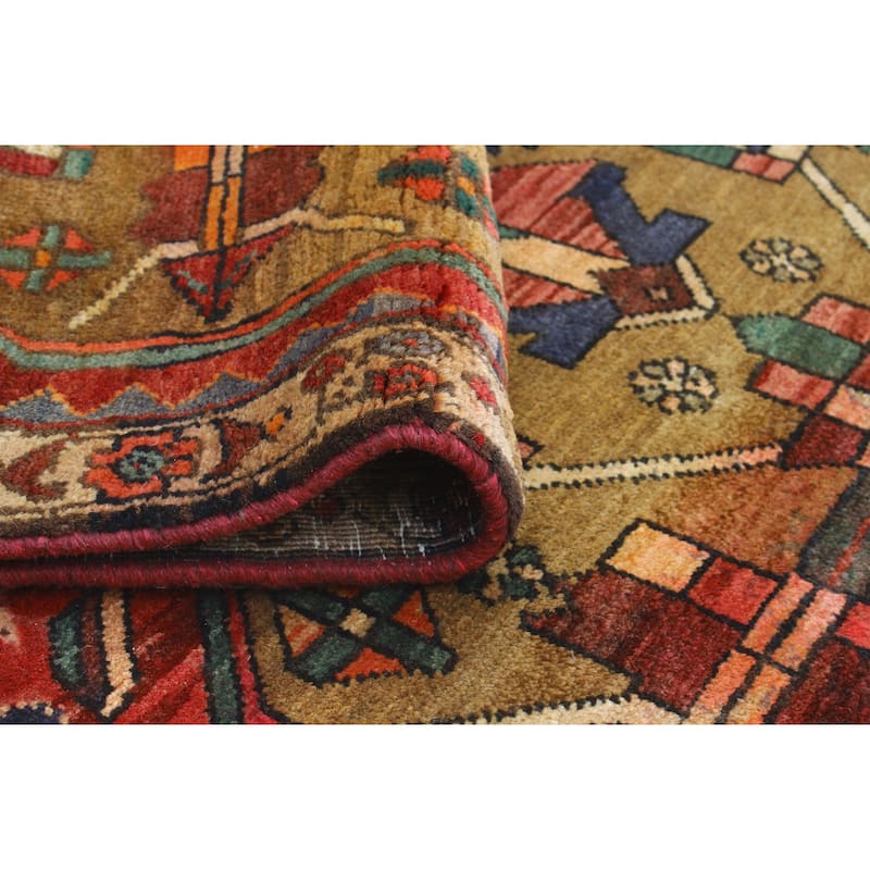 Fine Vintage Distressed Ghani Red/Brown Runner - 2'11" x 7'3"
