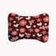 Flowery Love Pet Feeding Mat for Dogs and Cats - Red - 19" x 14"-Bone