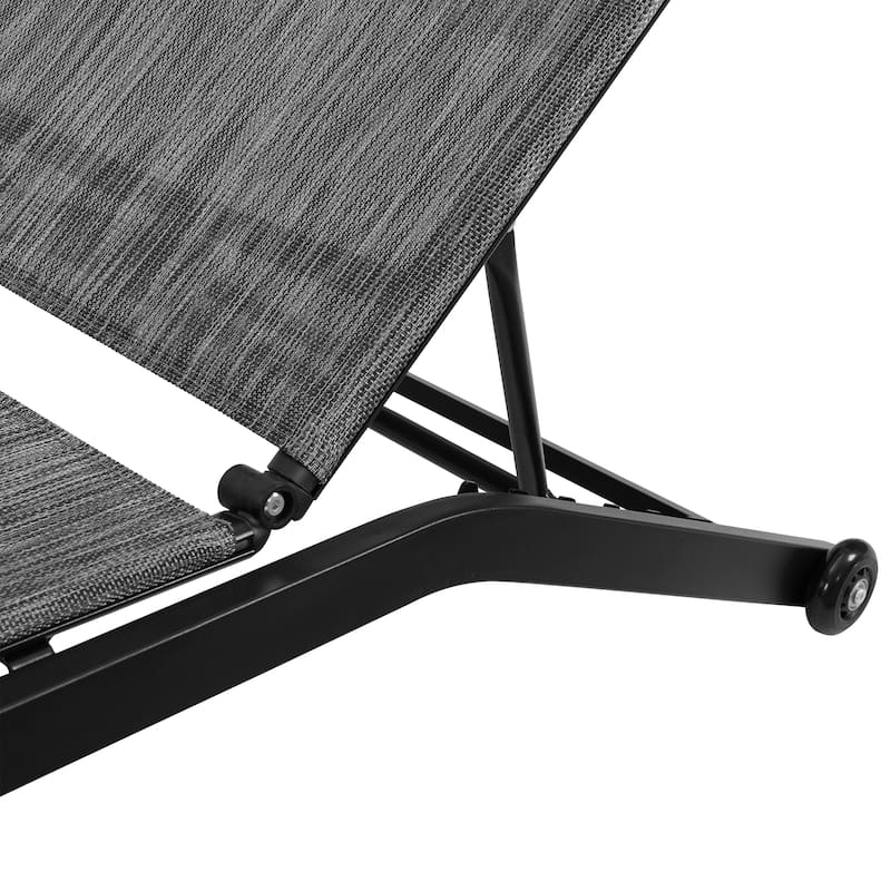 Corvus Antonio Outdoor Contemporary Sling-Fabric Adjustable Chaise Lounge