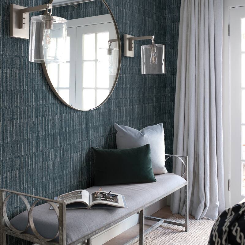 Scott Living Brixton Indigo Texture Wallpaper