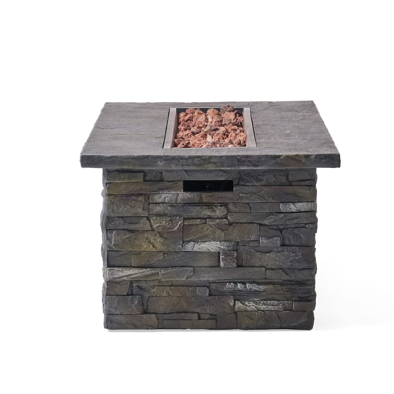 Lowan Lightweight Concrete Outdoor 50,000 BTU Rectangular Fire Pit (No Tank Holder) by Christopher Knight Home