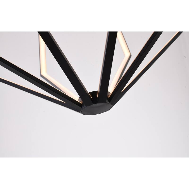 Mountain Majesty Chandelier - Crystal Embellished Hanging Light Fixture - Ceiling Mount Decor - 35.5