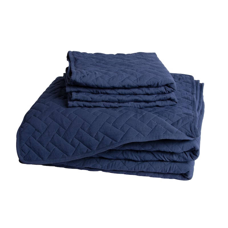 3-Piece Reversible Ultra Lighweight Coverlet Premium Microfiber Bedspread Quilt Set