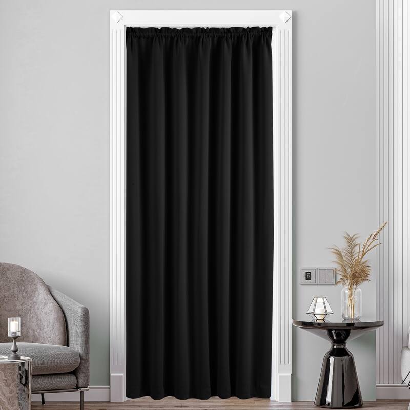 Deconovo French Door Curtain with Rod Pocket and Tieback 1 Panel