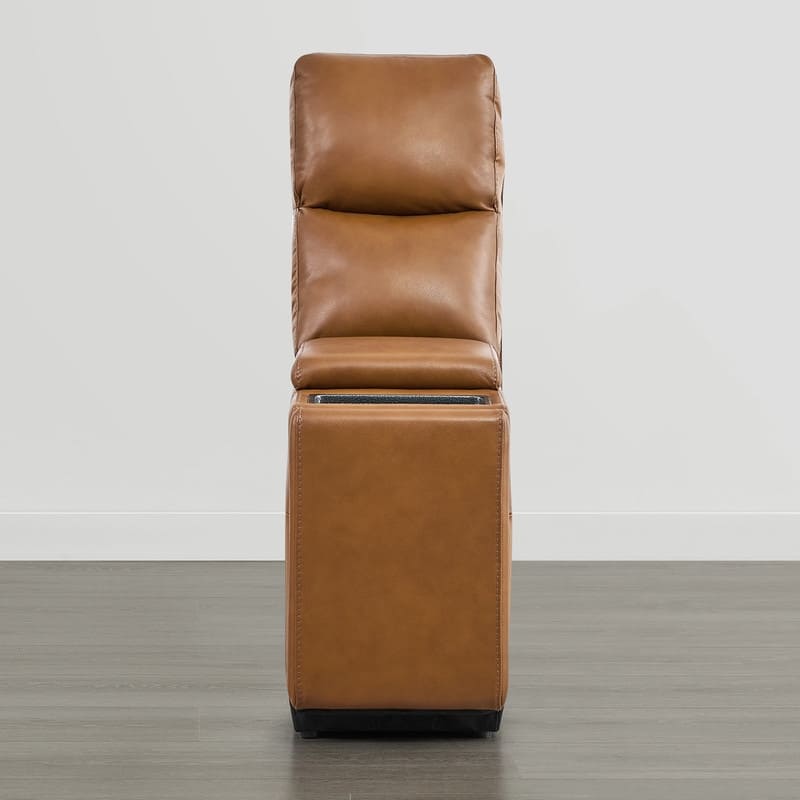 Spruce & Spring Hadlee Genuine leather Reclining Sofa with Multi-Function Console.