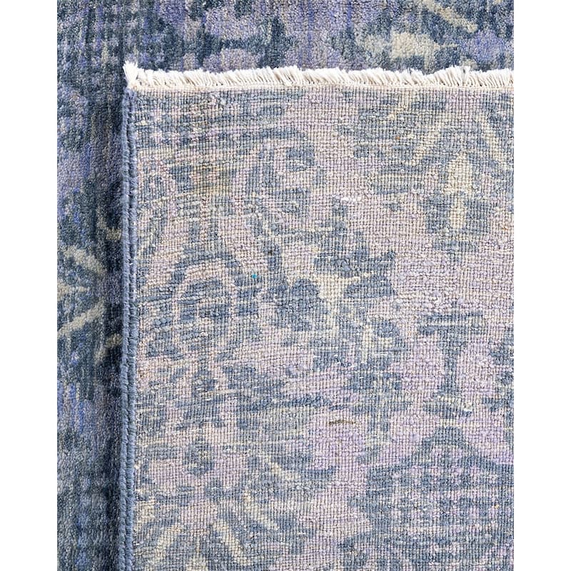 Ikat One-of-a-Kind Hand-Knotted Area Rug - Gray, 8' 1" x 10' 1" - 8' 1" x 10' 1"