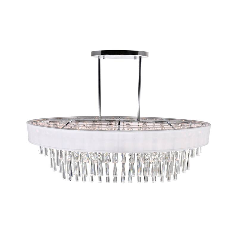 Franca 8 Light Drum Shade Chandelier With Chrome Finish