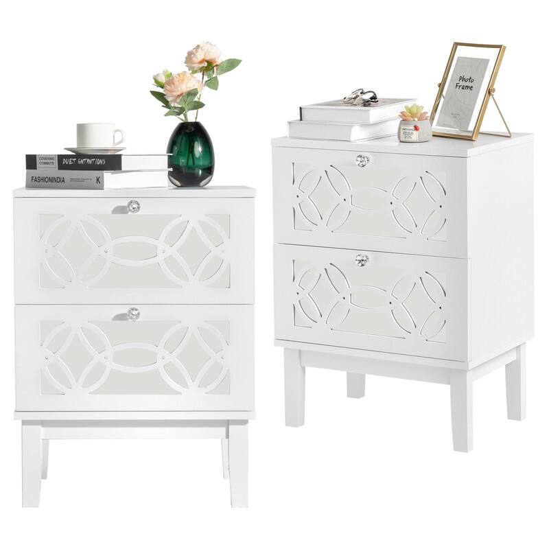 Nightstand with Two Drawer 2Pcs
