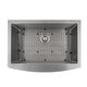 preview thumbnail 4 of 12, ZLINE Farmhouse Apron Mount Single Bowl Scratch Resistant Stainless Steel Kitchen Sink with Bottom Grid