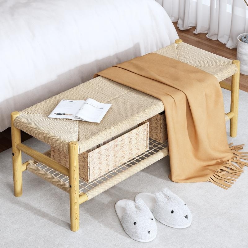 End of sales bed bench farmhouse