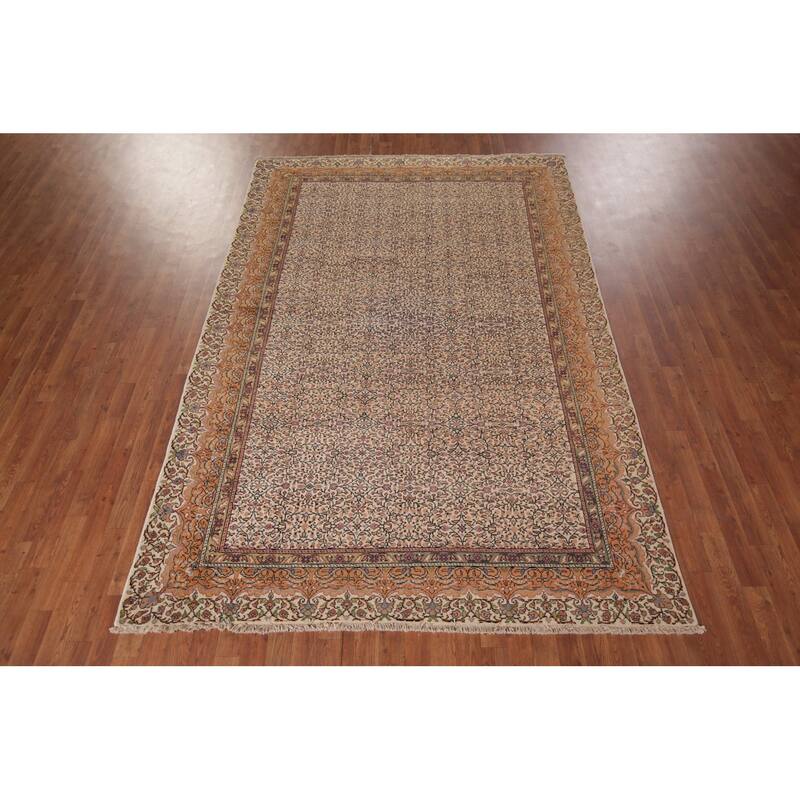 Anatolian Turkish Vintage Rug Hand-Knotted Oriental Wool Carpet - 6'6" X 9'7"
