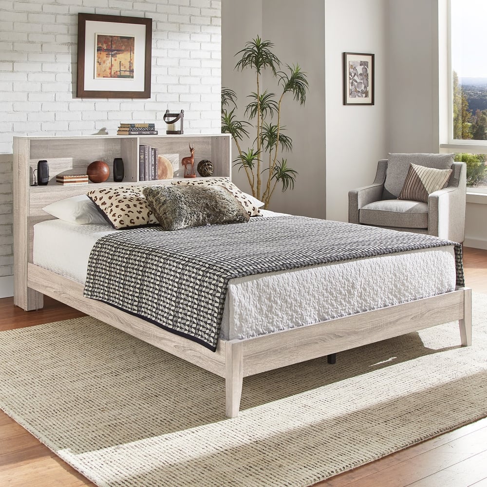 Malins Bookcase Queen Platform Bed with USBs by iNSPIRE Q Classic