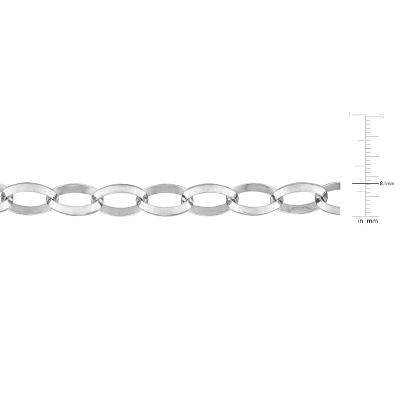 Miadora Sterling Silver Rolo Necklace